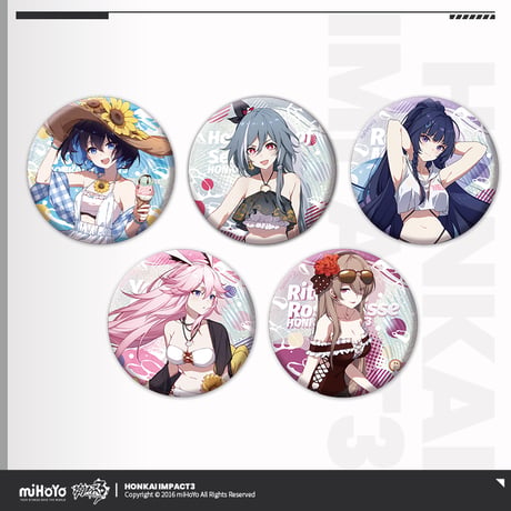 【崩壊3rd公式店】悠遊夏日 缶バッジ 第2弾 15元