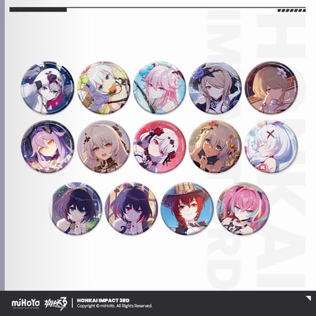 【崩壊3rd公式店】CGイラスト 缶バッジ セット 210元