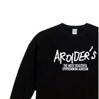 手書きロゴロングスリーブTシャツ（Blackボディ×Whiteロゴ）