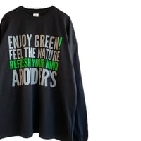 long sleeve tee （black×greenロゴ）