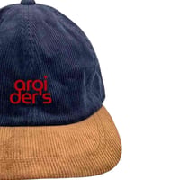 コーデュロイキャップ  Navy/Brown