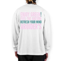 long sleeve tee ピンクロゴ