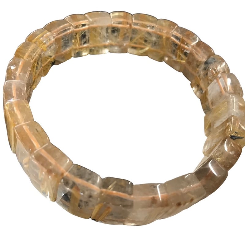 ☆天然石 パワーストーン☆【タイチンルチル】バングルブレスレット