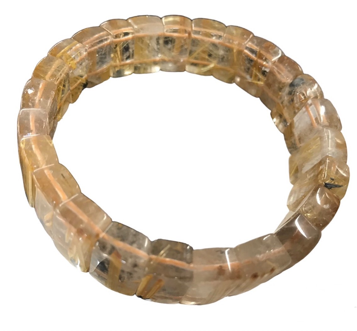 ☆天然石 パワーストーン☆【タイチンルチル】バングルブレスレット