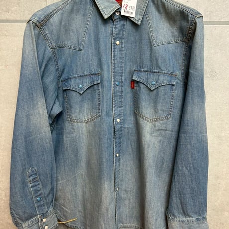【IN-18】Denim Western Shirt"Script logo"