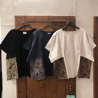 【130】異素材ドッキングノースリーブ