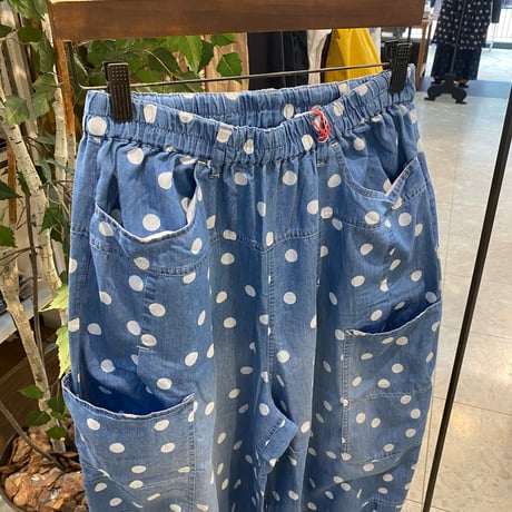 【17】タックバルーンドットデニムパンツ