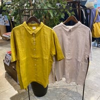 【199】17番手リネン脇切替シャツ
