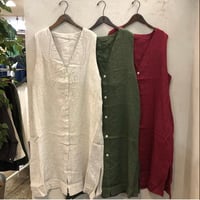 【136-1】Vネックロングジレ