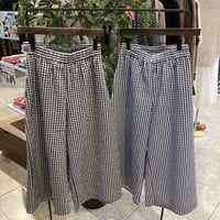 【160-111S】ギンガムリップル加工パンツ