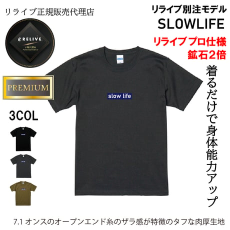 【SL-30】【SLOWLIFEプレミアム】 リライブ別注モデル　鉱石2倍　プロ仕様 スーパーヘビーウエイトＴシャツ