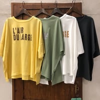 【155】シルケット風スムースプリントワイド5分袖Tee