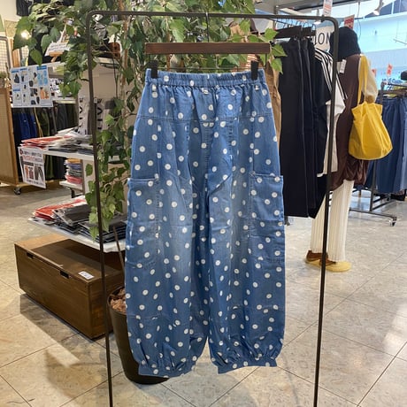 【17】タックバルーンドットデニムパンツ
