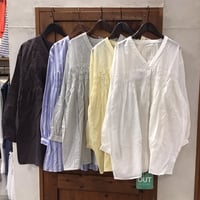 【155】ラティスボイルシャーリングVネックチュニック