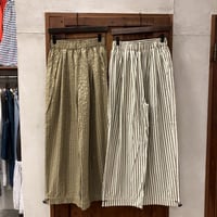 【171】サッカードビー裾ドロストストライプパンツ