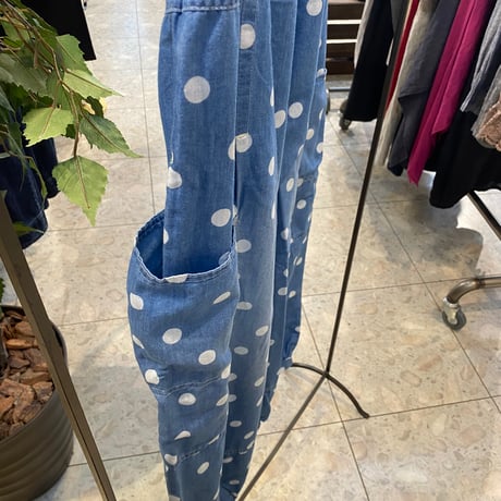 【17】タックバルーンドットデニムパンツ