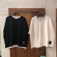 【139】【kakela】ﾚｲﾔｰﾄﾞ風配色ｸﾙｰTee