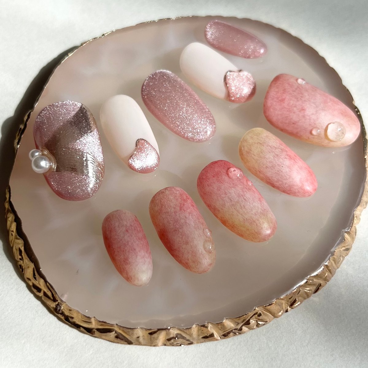 ネイルチップ・付け爪 peach ピーチ🍑×マグネットフルーツネイルチップ | 313G_mks's STORE