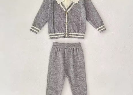 重ね着風Babyニットセットアップ66〜90