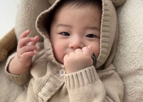 くまさんニットロンパース🧸66〜90一部即納