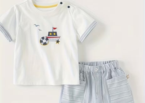 ディブベラセーラーボート刺繍セットアップ90〜140