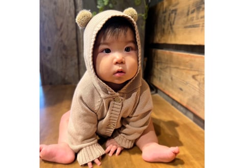 くまさんニットロンパース🧸66〜90一部即納
