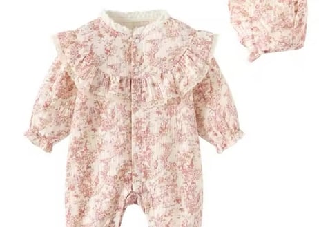 トワルドジュイcottonカバーオール帽子付き59〜90