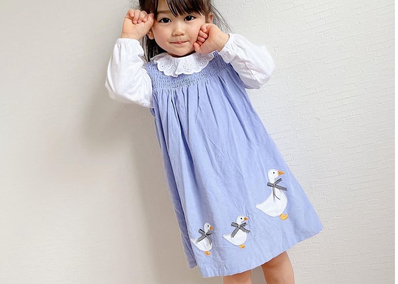 あひるの親子ワンピースセット🪿🩵90〜140 | Prince