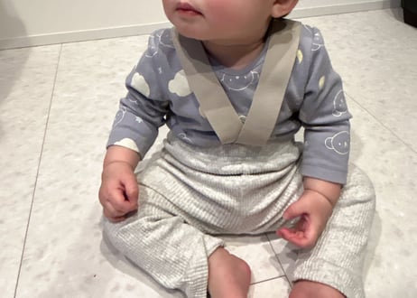 ツートンニットサロペット✴︎66〜100