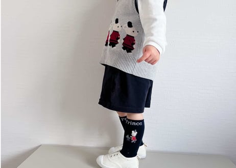 プリスくん刺繍ハイソックス靴下１〜４歳［即納］
