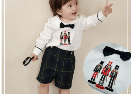 兵隊さん蝶ネクタイcottonセットアップ73〜120