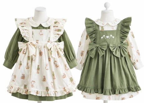 クラシックフォレストエプロンワンピースセット80〜140