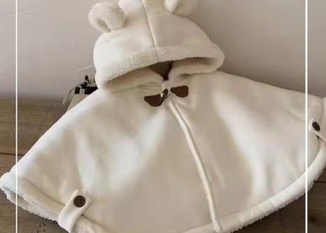 ふわふわくまちゃんポンチョ80〜120🧸