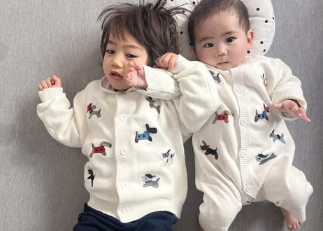 テリア刺繍カーディガン73〜100