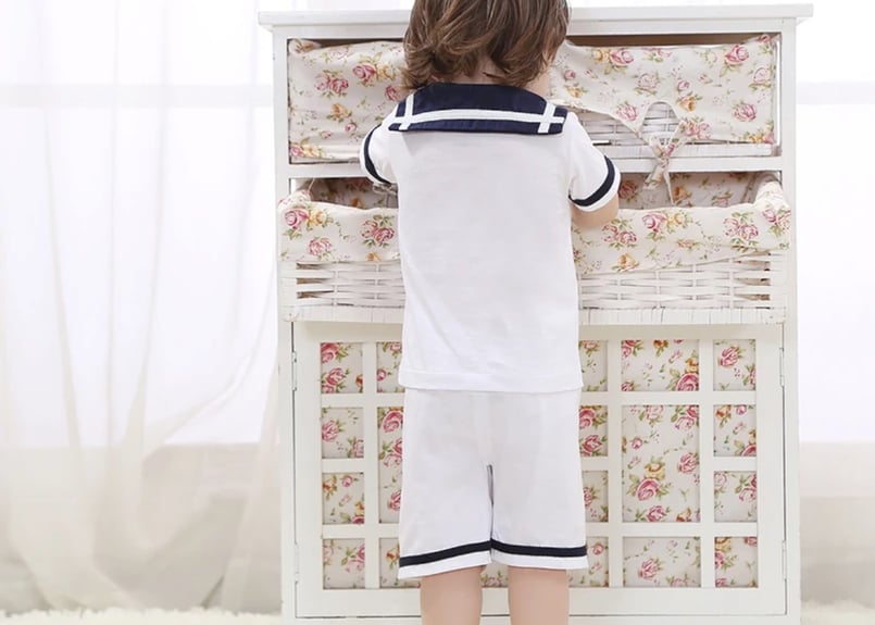 マリンオフホワイトセーラーセットアップ80〜110 | Prince