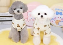 くまリボン柄pet服🧸🎀S〜XXL一部即納