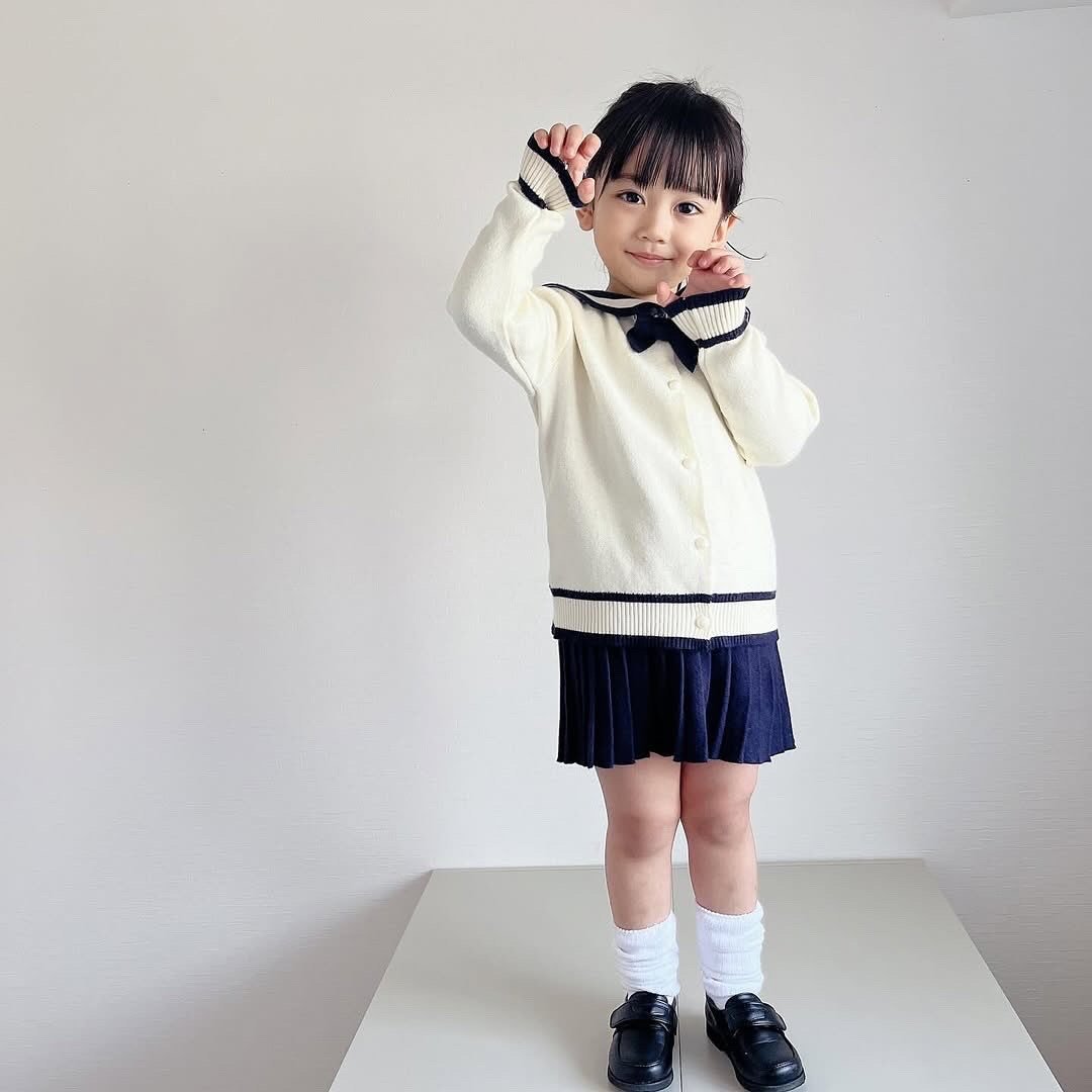新品タグ付き　ミキハウス　定番の白×紺セーラーニットフォーマルセットアップ110 ミキハウスベア フォーマルセット – ミキハウスオフィシャルサイト
