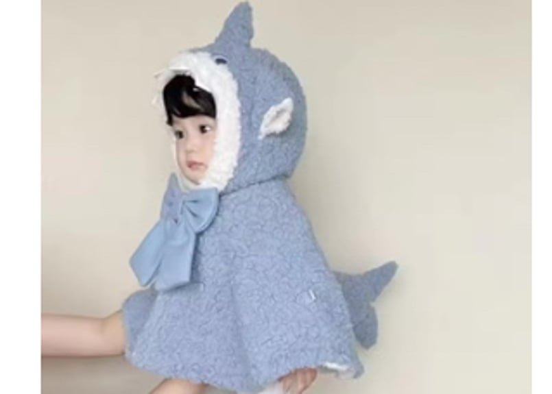 がばちょ　サメミロン サメぬいぐるみ ツートン柄 ブルー グレー 全長55cm | 気仙沼