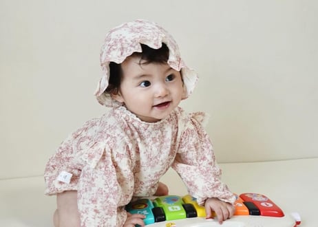 トワルドジュイcottonロンパース59〜90帽子付き✴︎