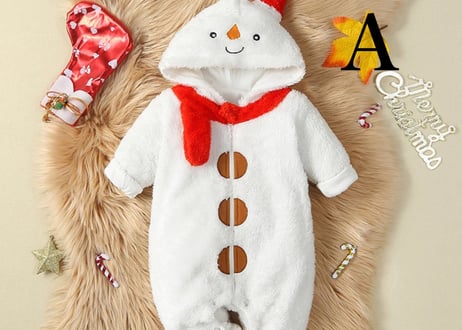 スノーマン⛄️Xmasロンパース🎄70〜100一部即納