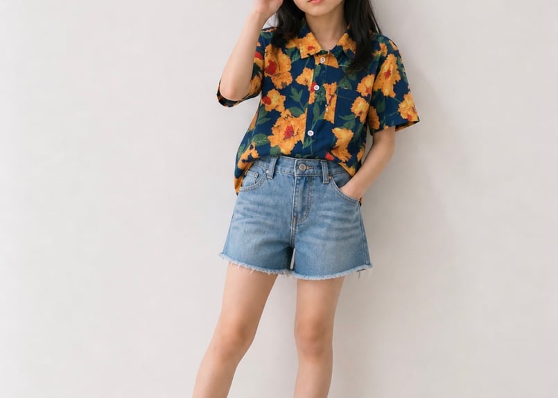 familyリンクフラワーシャツ90〜150/M〜2XL | Prince
