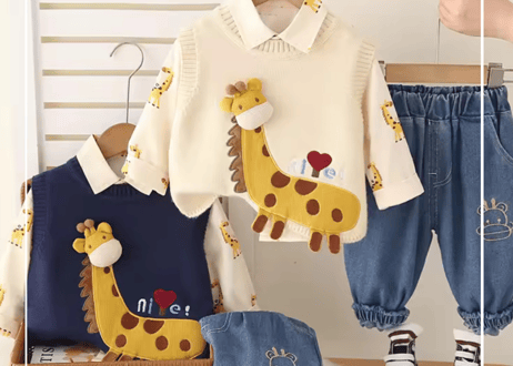 きりんさんトータルコーデ3点セット80〜120