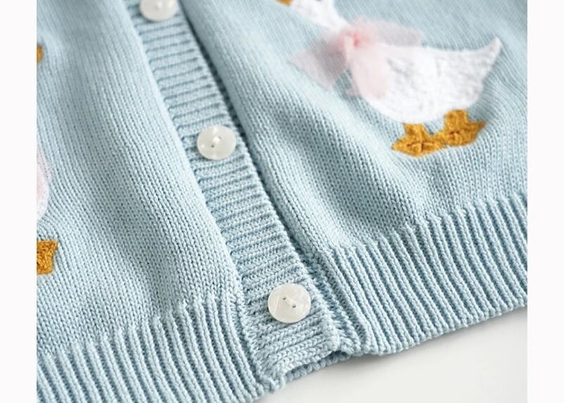 アヒルさんcottonカーディガン🩵90〜130 | Prince 