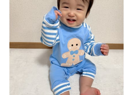 ボーダーブルークッキーマンロンパース59〜80