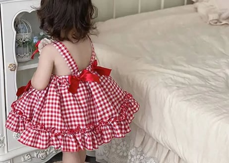 ラブリーチェックエプロンワンピース🎀90〜140