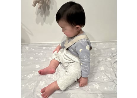 ツートンニットサロペット✴︎66〜100