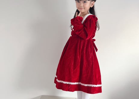レッドパールXmasワンピース90〜150