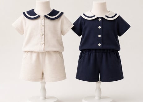 cottonセーラーセットアップ90〜140