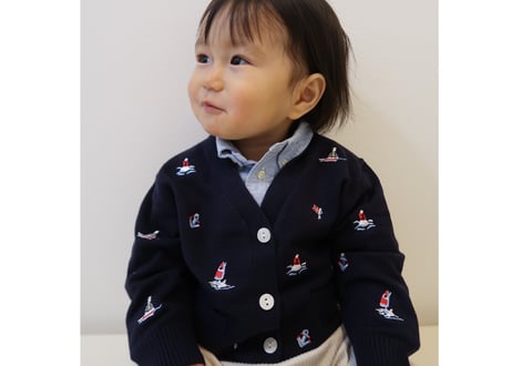 刺繍マリンカーディガン⛵️80〜120