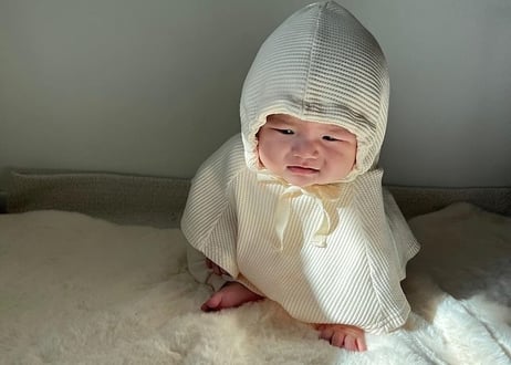 ワッフルてるてる坊主ポンチョ♡Baby